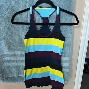 Striped Racerback Tank Top - Multicolor